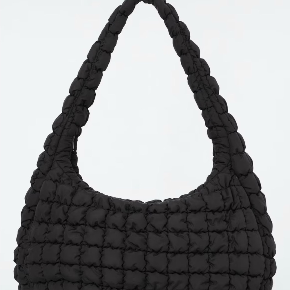 Cos Black Quilted Crossbody Bag